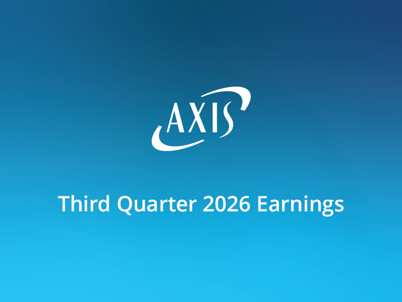 Image for AXIS announces Q3 earnings results